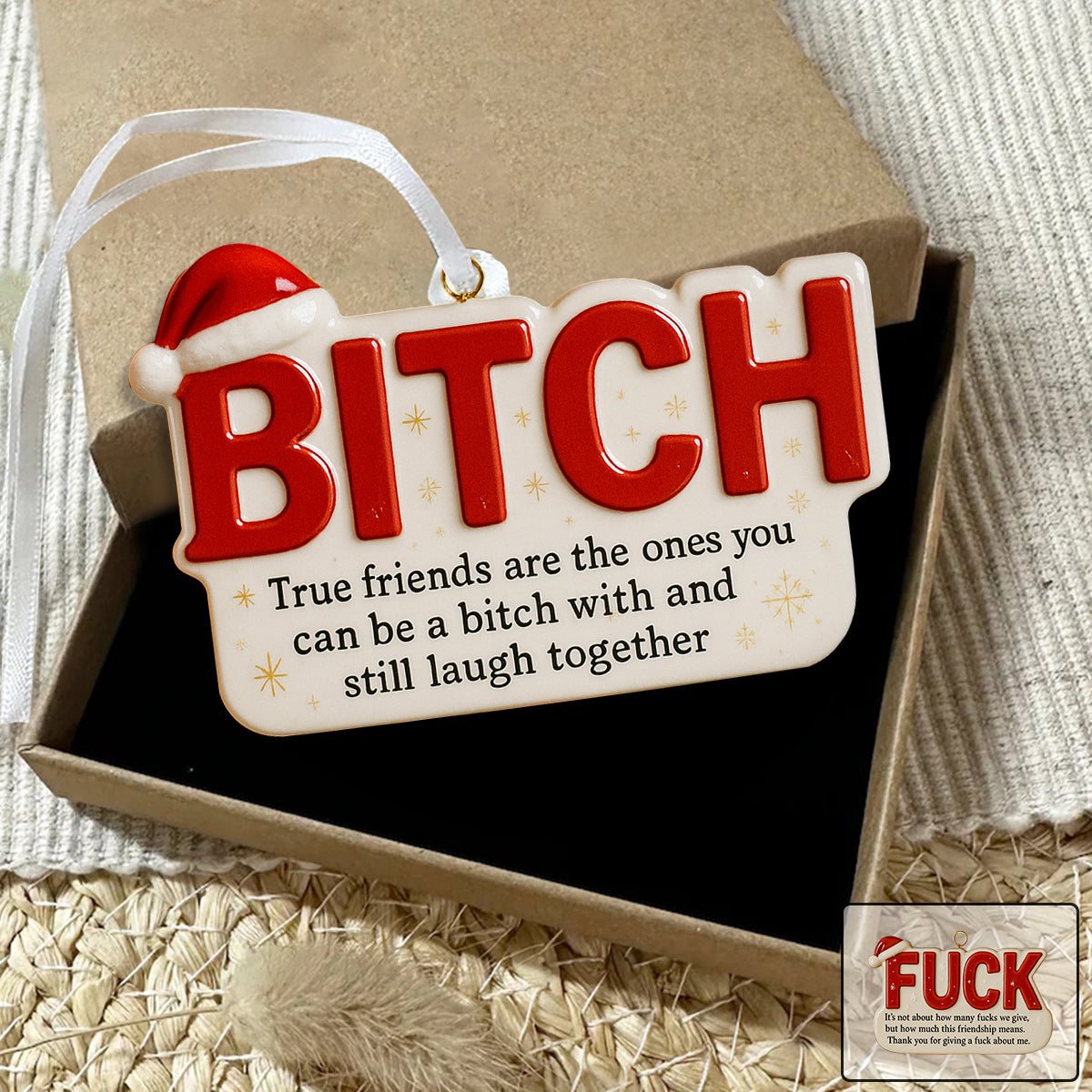 Funny Friendship Christmas Ornament
