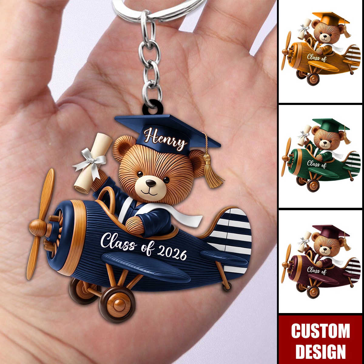 Class of Graduate Airplane Keychain - Gift For Graduates