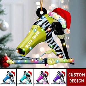 Personalized Blow dryer Set Acrylic Christmas Ornament Gift For Hairdresser