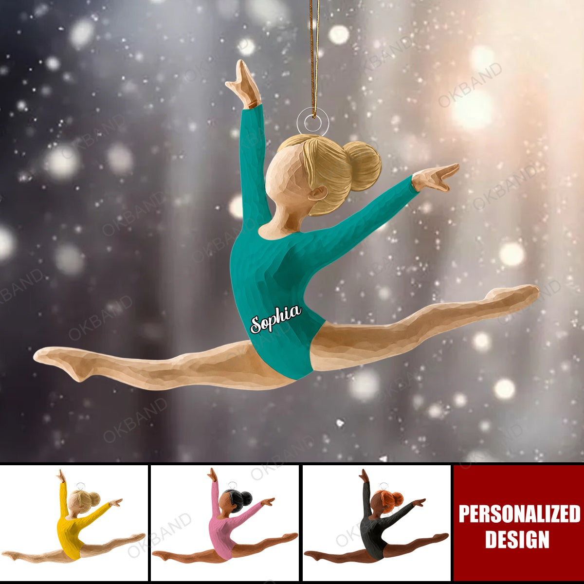 Personalized Gymnastics Ornament - Gift For Gymnastics Lovers
