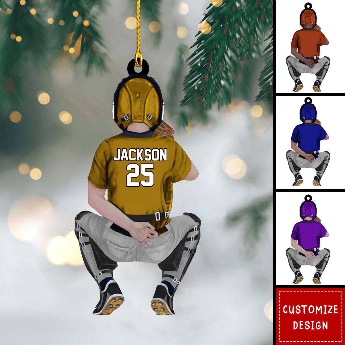 Baseball Player Personalized Ornament - Gift For Baseball Lovers- 2024 New Release
