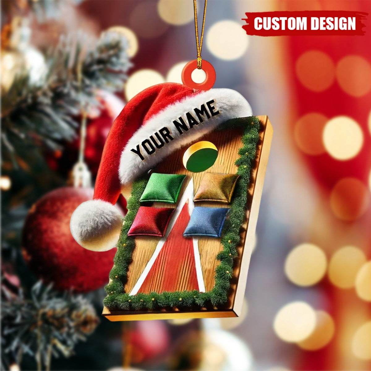Personalized Cornhole Ornament-Gift For Cornhole Lovers