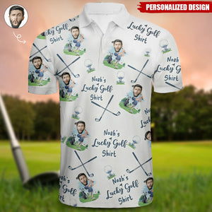 My Lucky Golf Shirt-Personalized Photo Polo Shirt