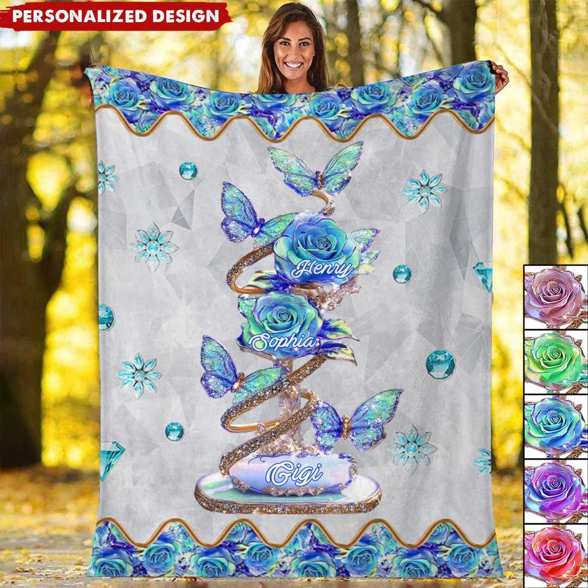 My Garden Gift For Mom,Grandma-Personalized Mother Blanket