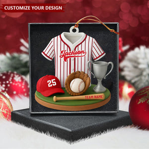 Baseball Keepsake - Personalized Baseball Player Ornament