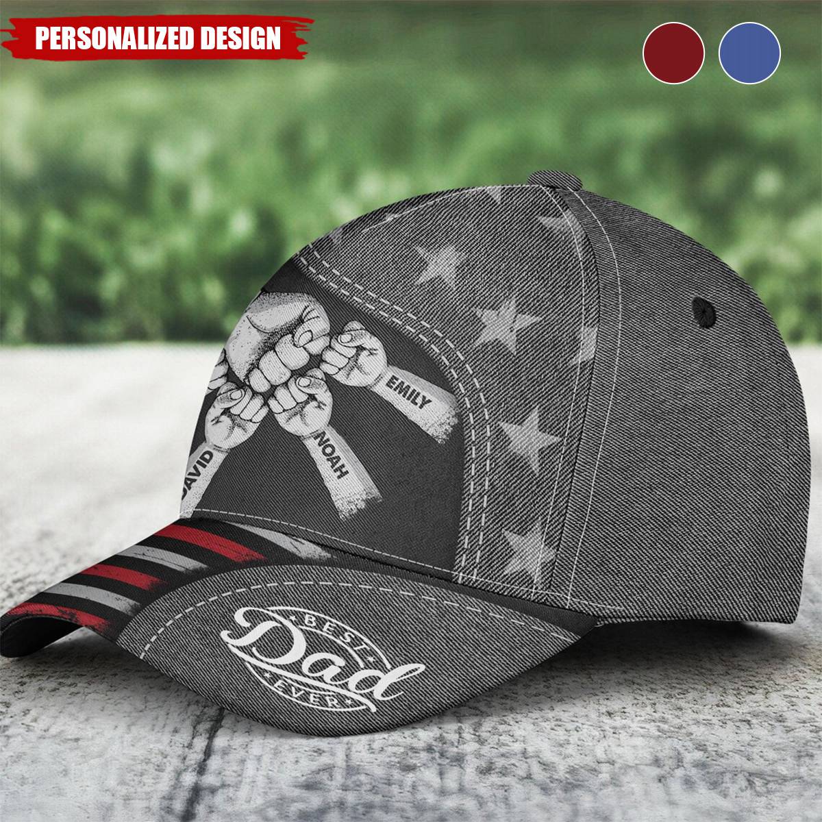 The Power Of Dad Comes From Love-Personalized Classic Cap