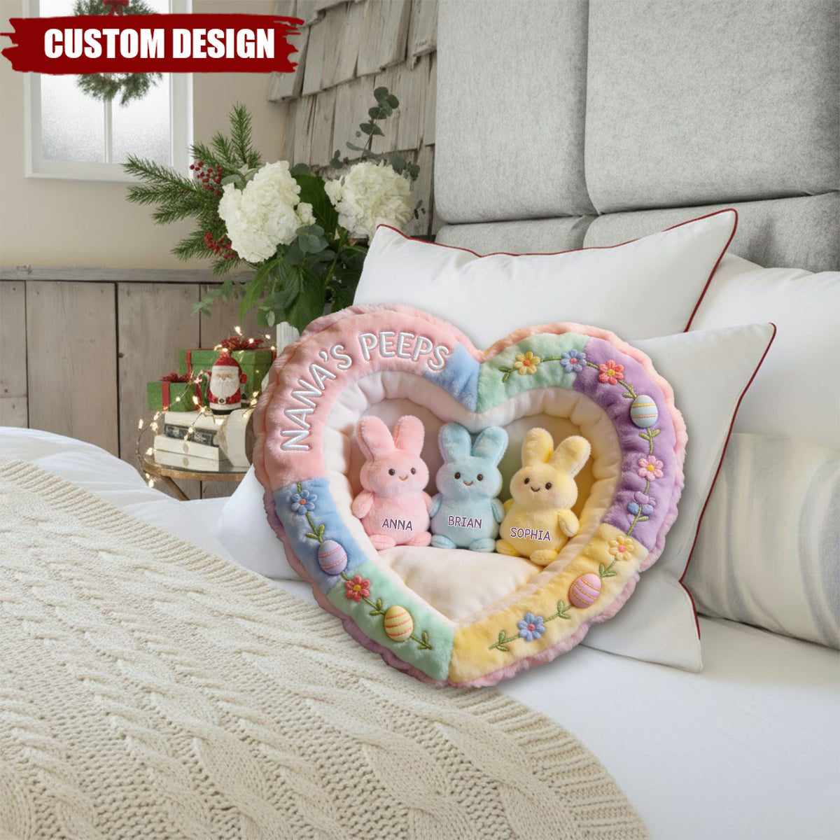 Perfect Gift For Mom, Grandma - Personalized Grandma Faux Fur Shaped Pillow