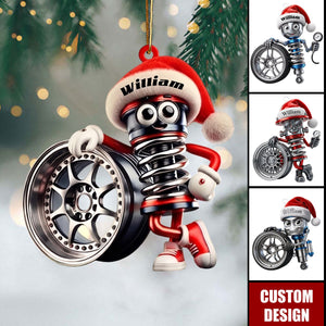 Personalized Car Guy Ornament, Custom Mechanic Christmas Ornament