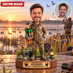 Personalized Duck Hunting Photo Acrylic Plaque, Custom Hunter Birthday Gift