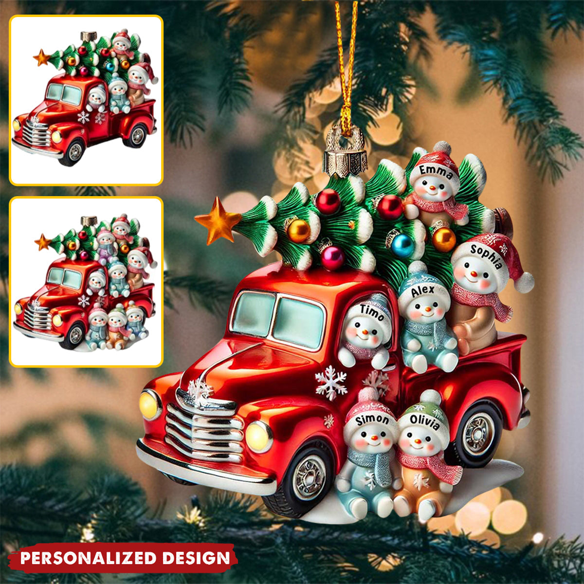 Nana's Cute Little Snowman - Personalized Grandma Ornament