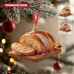 Personalized Sourdough Bread Christmas Ornament
