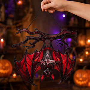 Personalized Bat Acrylic Suncatcher - Gift For Gothic Witchy Bat Lovers