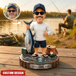 Personalized Fishing Acrylic Plaque, Photo Fishing Figurine