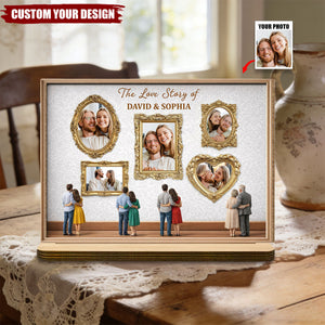 The Love Story Of Us Personalized Wooden Plaque