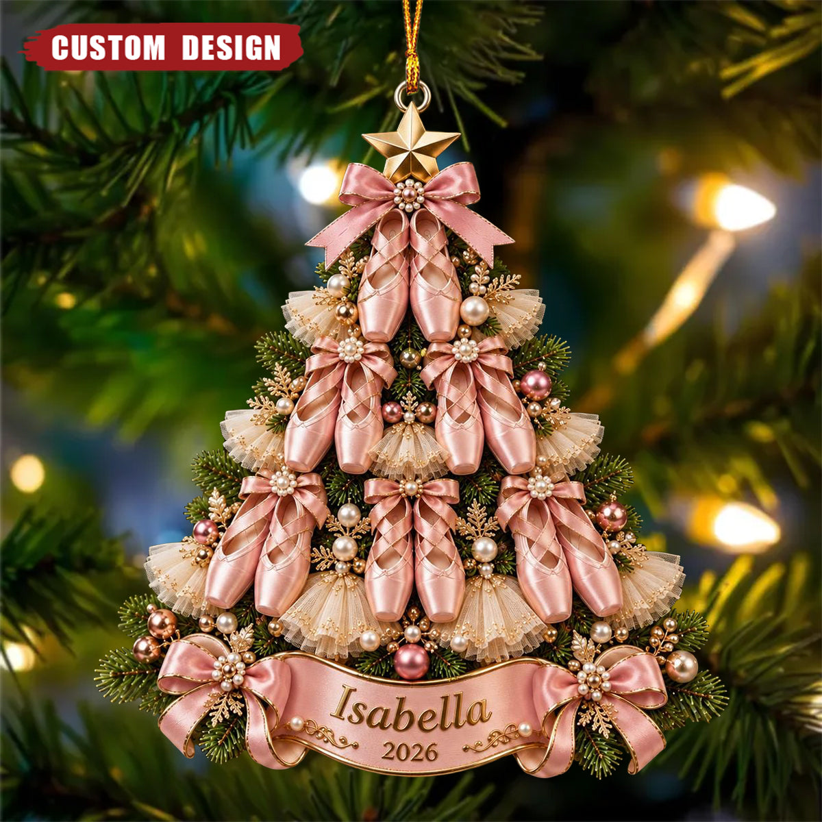 Personalized Ballet Ornament, Ballerina Gift