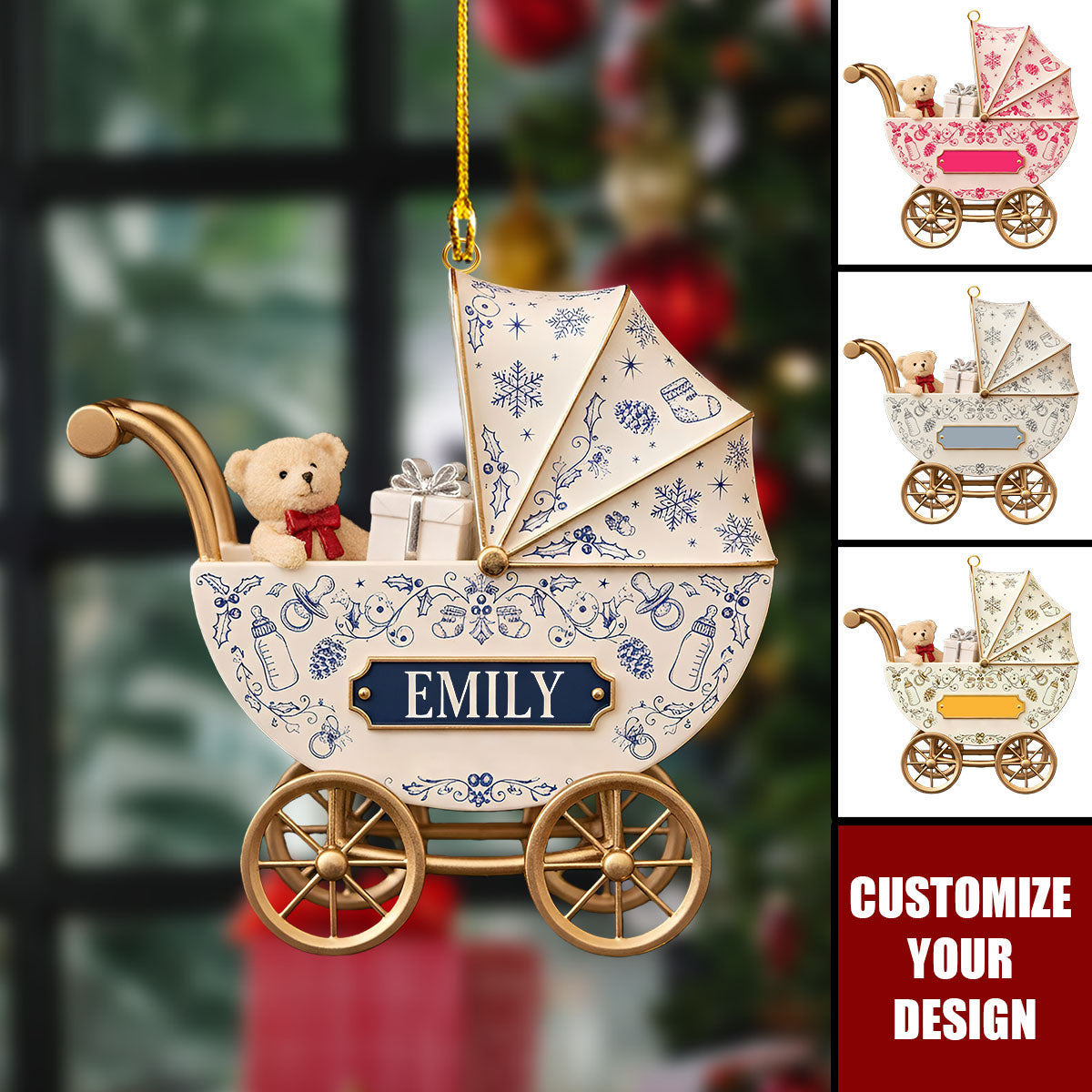 Personalized Baby Carriage Ornament