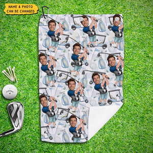 Funny Golfer - Personalized Golf Golf Towel, Gift For Golf Lovers