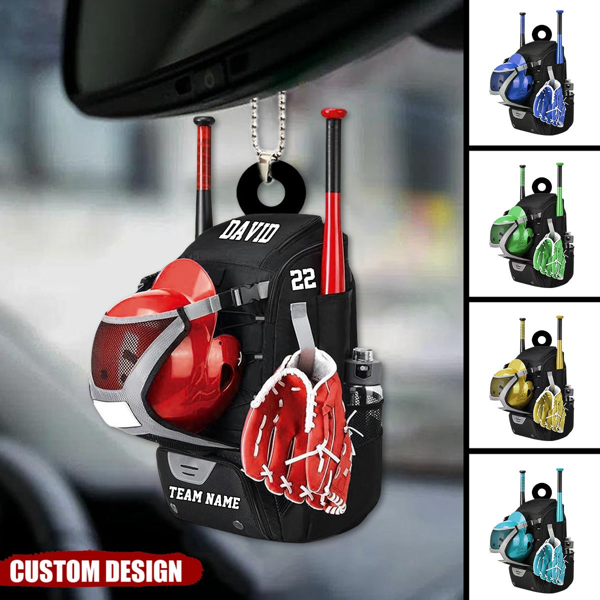 Personalized Baseball/Softball Bag Car Ornament-Gift For Baseball/Softball Players