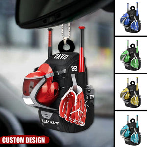 Personalized Baseball/Softball Bag Car Ornament-Gift For Baseball/Softball Players