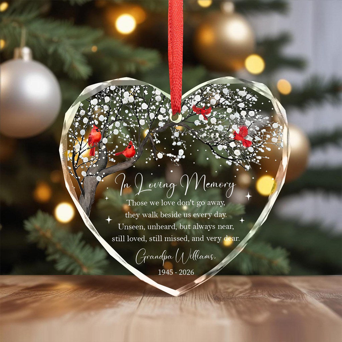 Personalized Parent Memorial Christmas Ornament - Gift For Sympathy & Remembrance