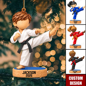 New Personalized Black Belt Christmas Ornament - Taekwondo,Karate Gift