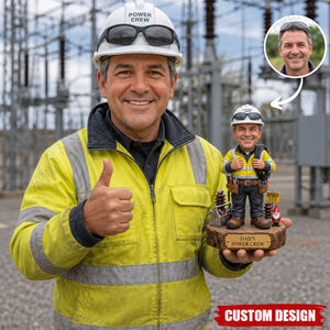 Personalized Lineman Photo Acrylic Plaque, Electrician Keepsake Decor