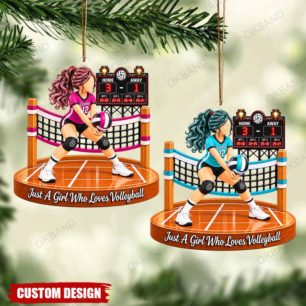Personalized Volleyball Girl Ornament - Gift For Volleyball Lovers