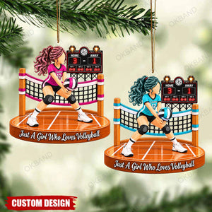 Personalized Volleyball Girl Ornament - Gift For Volleyball Lovers