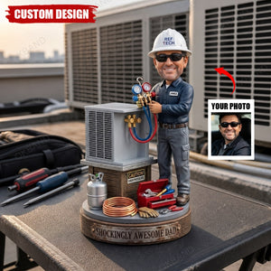 Personalized HVAC Work Shirt Acrylic Plaque - Gift for Installer Refrigeration or Service Technician