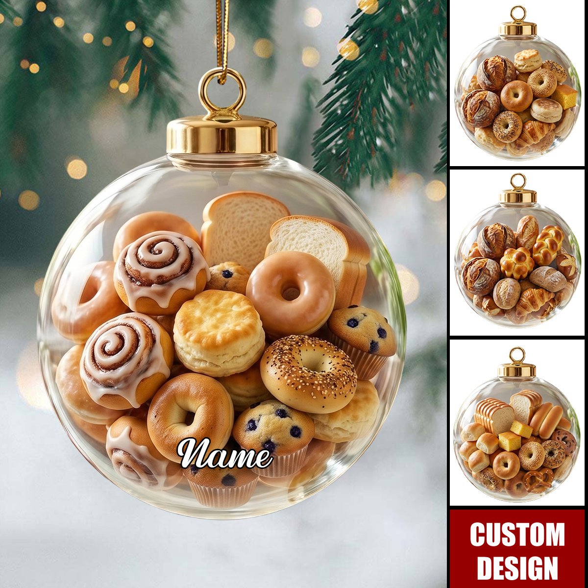 New Release Personalized Sourdough Bread Ornament,Bakery Ornament For Grandma