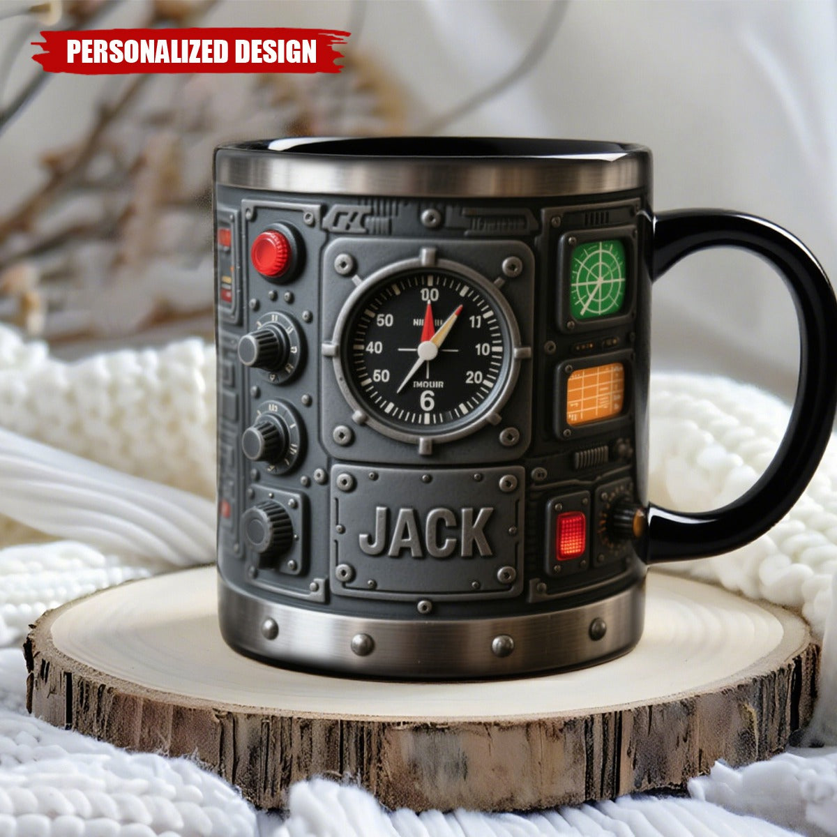 Personalized Aircraft Dashboard Theme Mug