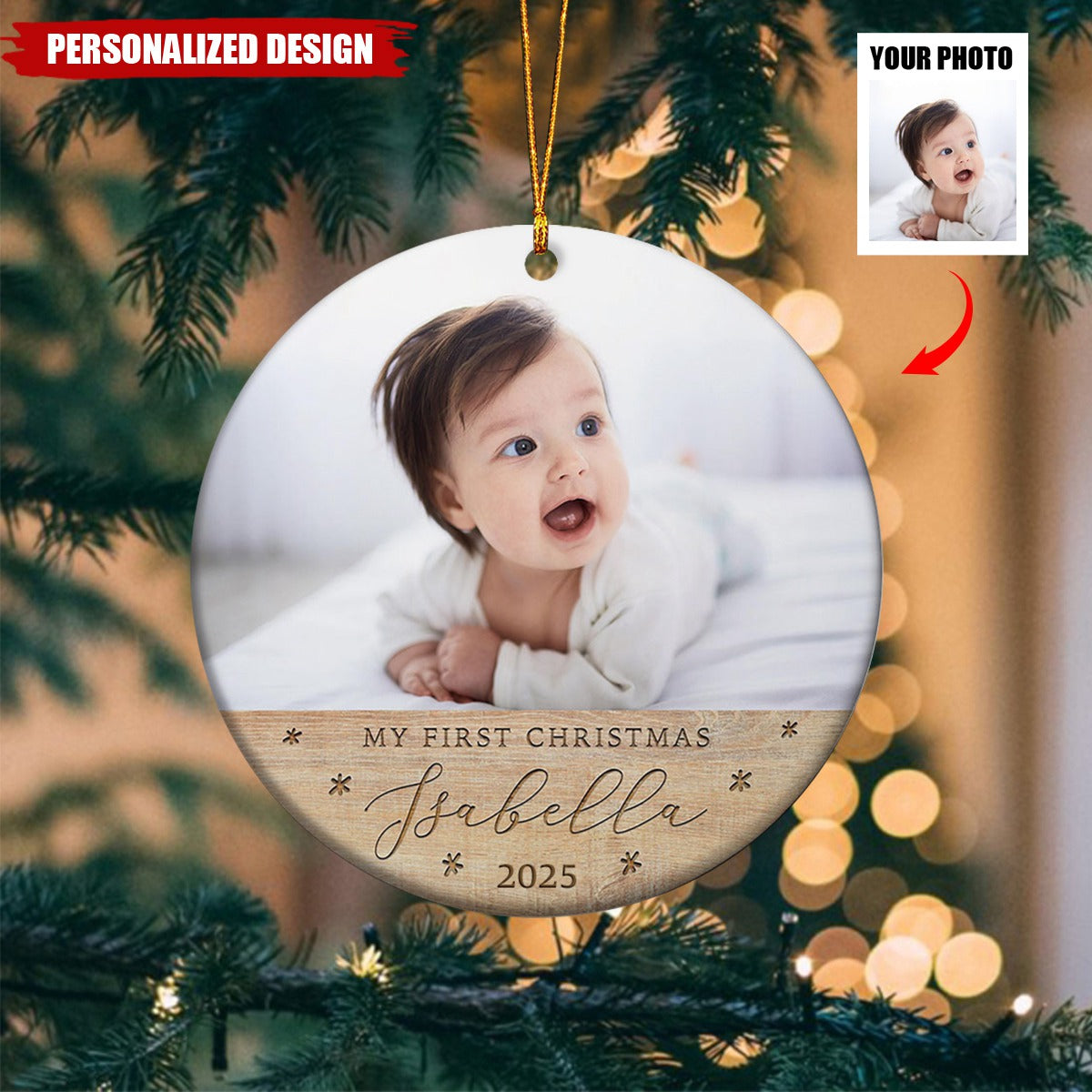 2025 New Release Personalized Baby’s First Christmas Ornament-Baby Holiday Keepsake