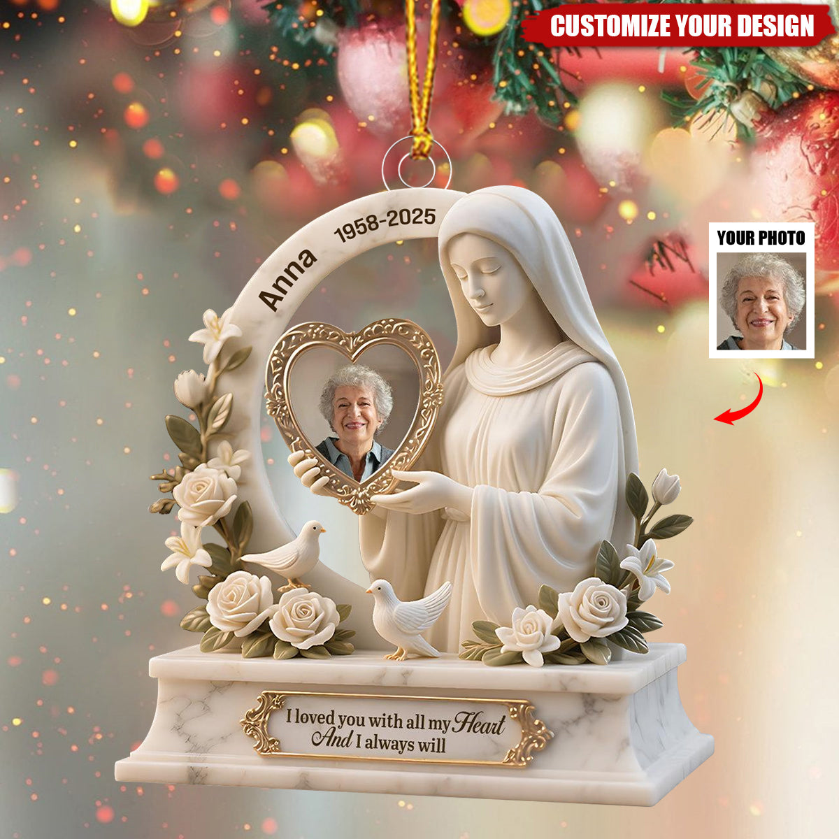 Christmas In Heaven - Personalized Memorial Acrylic Ornament