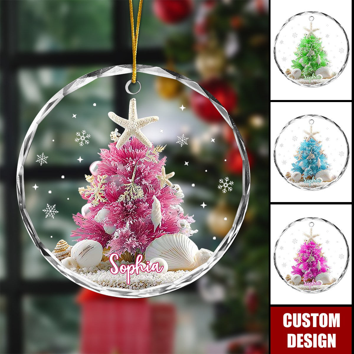 Personalized Sea Theme Christmas Ornament