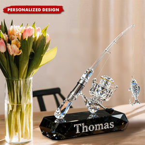 Personalized Fishing Rod Desktop Plaque-Gift For Fishing Lover