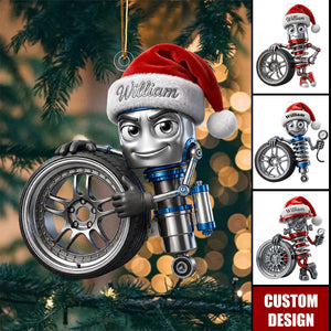 Personalized Car Guy Ornament, Custom Mechanic Christmas Ornament