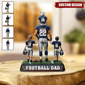 Football Dad - Personalized Football Custom Shaped Acrylic Plaque