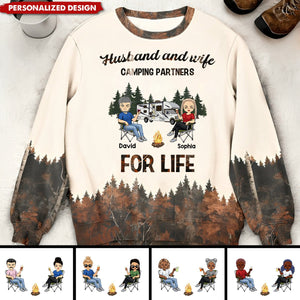 Personalized Couple Loving Camping Sweatshirt-Gift For Couple