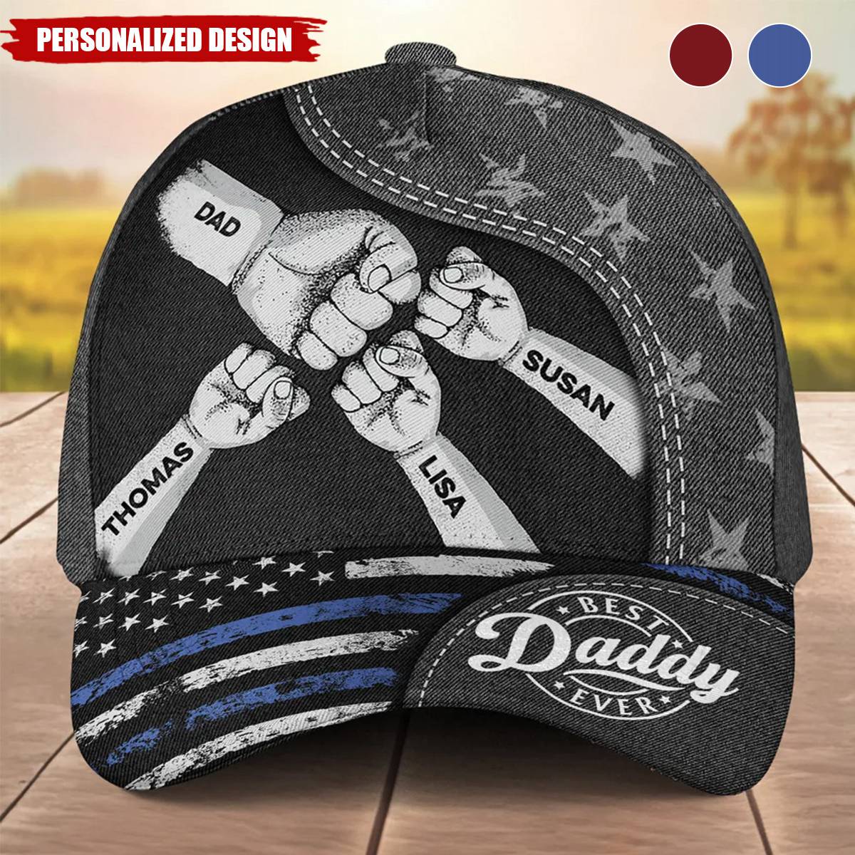 The Power Of Dad Comes From Love-Personalized Classic Cap