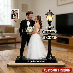Together Forever - Personalized Couple Wooden Plaque - Gift For Couple