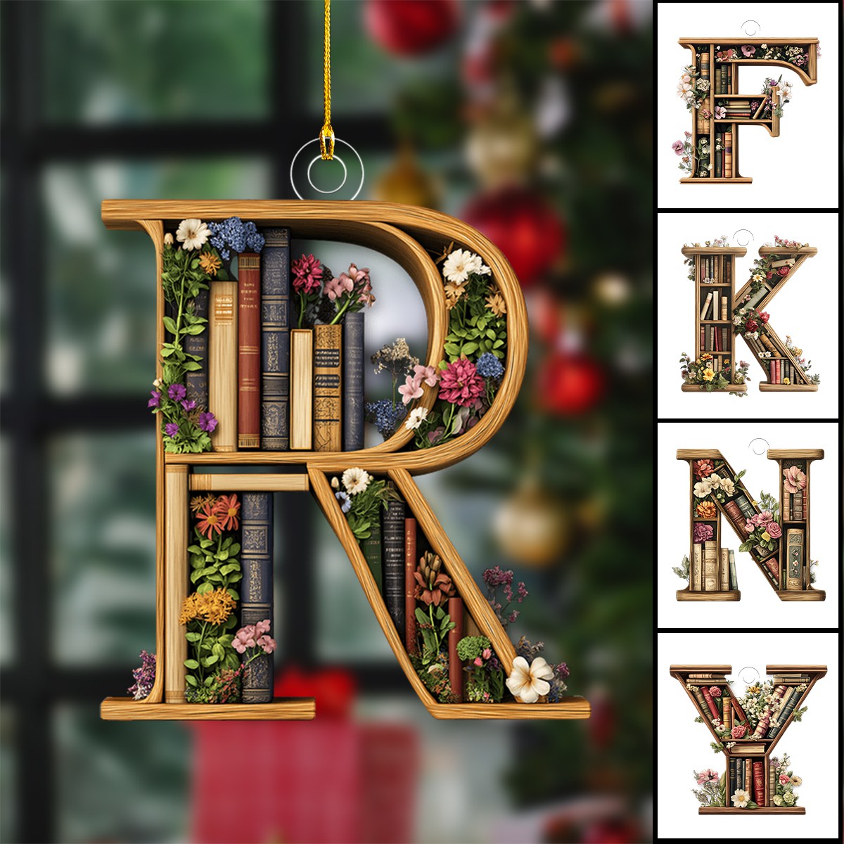 Love Books - Personalized Book Ornament