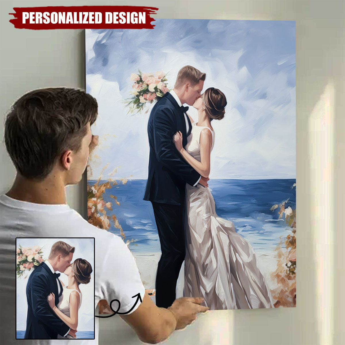 Personalized ORIGINAL Oil Painting From Photo-100% hand-painted-Great Wedding Gift Idea