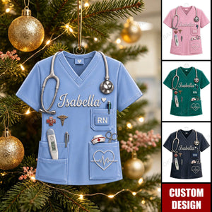 Personalized Nurse Christmas Ornament, RN Gift