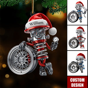 Personalized Car Guy Ornament, Custom Mechanic Christmas Ornament