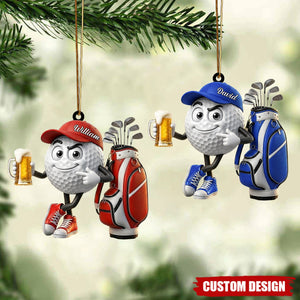 New Release - Personalized Cute Golf Mascot Ornament - Gift for Golf Lover