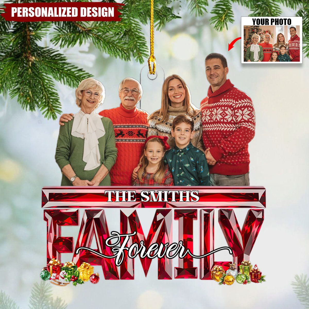 Personalized Photo Family Forever-Gift For Family Member