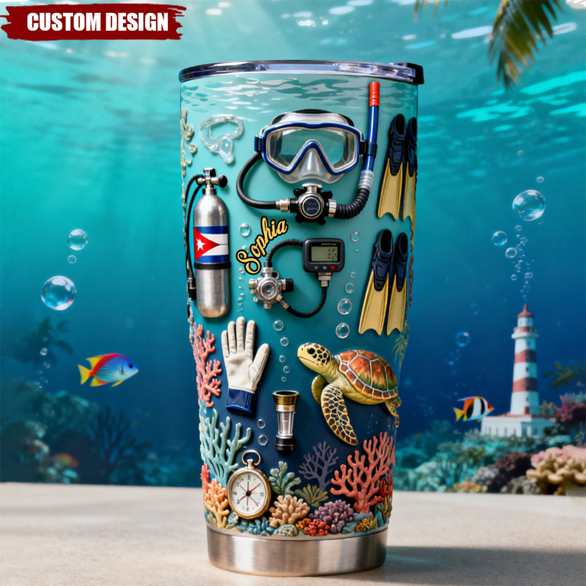 Suba Diving Lovers - Personalized Scuba Diving Tumbler