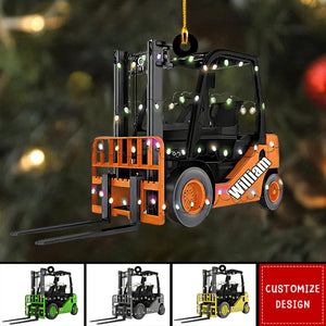Personalized Forklift Truck Christmas Ornament - 2024 New Release