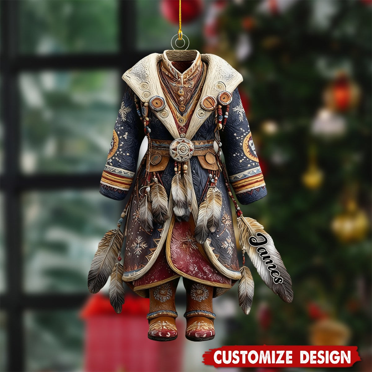 Personalized Native American Outfit Christmas Ornament