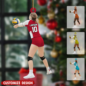 Personalized Volleyball Player Christmas Ornament - Gift For Volleyball Player
